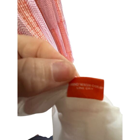 Oliphant Women's Pink Striped Print Long Tiered Tassel Maxi Dress Size Large - Picture 2 of 6